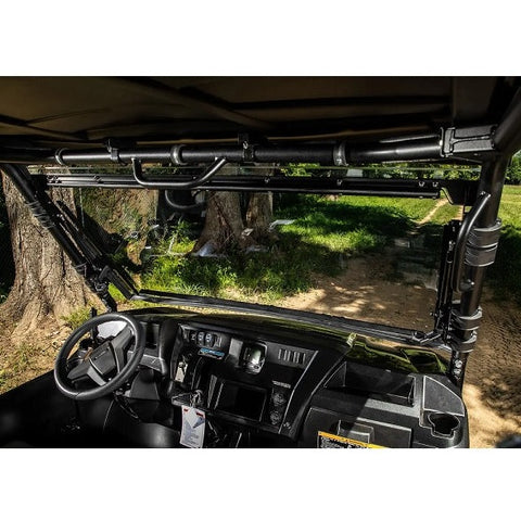 SuperATV Kawasaki Mule Pro FXR Scratch Resistant Flip Up Windshield