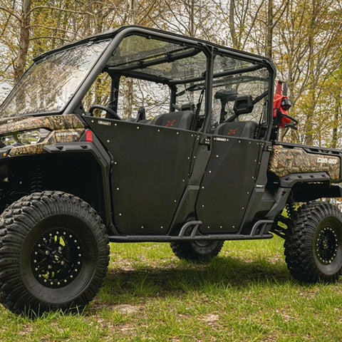 SuperATV Can-Am Defender Max Heavy-Duty Nerf Bars Installed