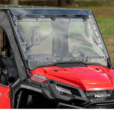 SuperATV Honda Pioneer 1000 MaxDrive Power Flip Windshield Closed