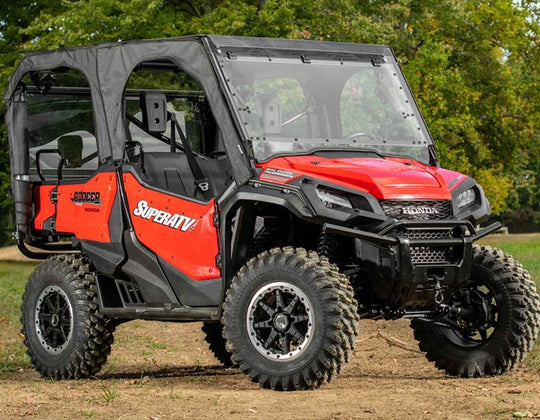 
                  
                    SuperATV Honda Pioneer 1000 MaxDrive Power Flip Windshield on Vehicle
                  
                