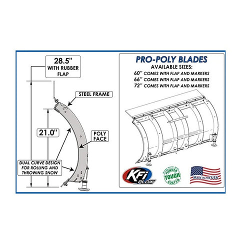 KFI Products Pro Poly Snowplow Blade Specs