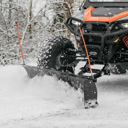 SuperATV Plow Pro Snow Plow Side Shield in Use