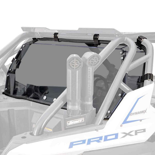 
                  
                    Rear Window on a Polaris Pro XP vehicle with Dark Tint - RWS-P-RZRTR-71#PX
                  
                