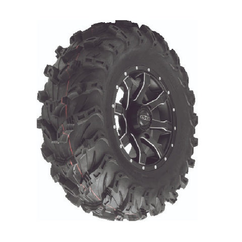 QuadBoss QBT673 Tire shown with a wheel. (Wheel is not included)