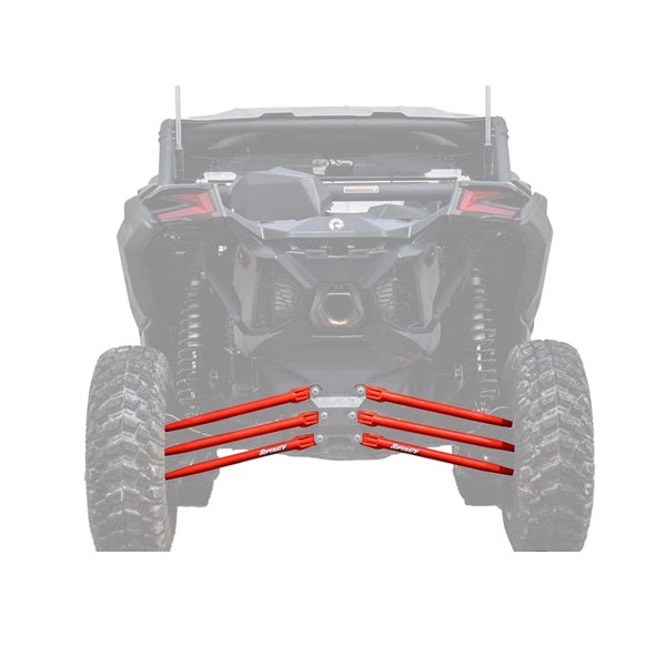 Can-Am Maverick X3 64" Tubed Radius Arms Complete Set - Red