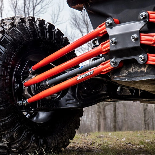 
                  
                    Can-Am Maverick X3 64" Tubed Radius Arms Complete Set - Red Close up
                  
                
