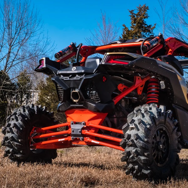 
                  
                    Can-Am Maverick X3 72" Tubed Radius Arms - Red Installed
                  
                