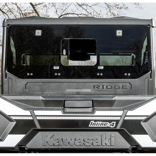 SuperATV Kawasaki Ridge Glass Sliding Rear Windshield
