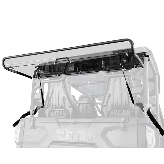 Superatv Rear Window Rmax SuperATV Yamaha Wolverine RMAX 4 Flip Up Rear Windshield
