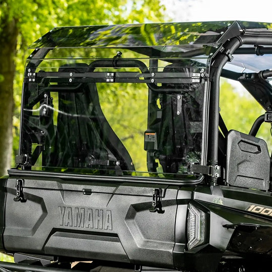 Rmax4 Rear Window SuperATV Yamaha Wolverine RMAX 4 Flip Up Rear Windshield