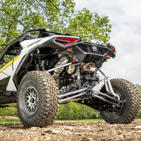 
                  
                    Can-Am Maverick R High Clearance Rear Trailing Arms nstalled
                  
                