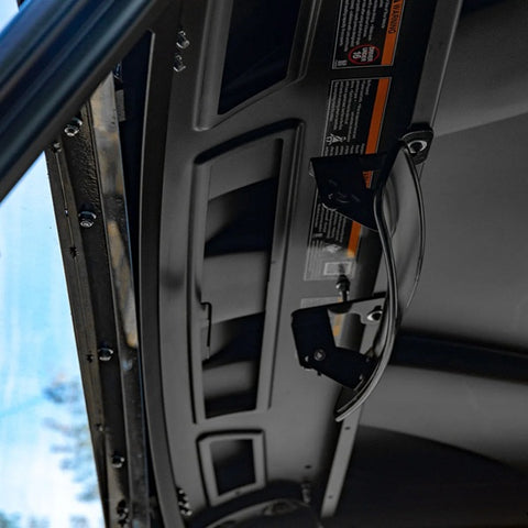 SuperATV Polaris Ranger 17-Inch Curved Rear View Mirror - Bottom View