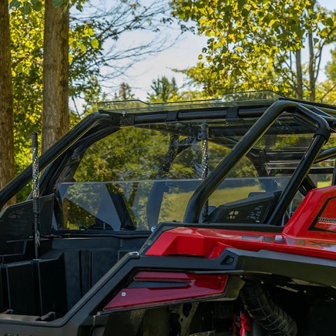 SuperATV Polaris RZR Turbo S 4 Rear Windshield Dark Tint On