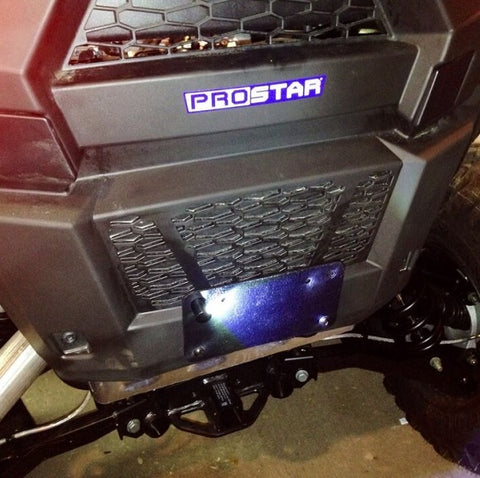 Ryco Polaris RZR XP License Plate Bracket - Light