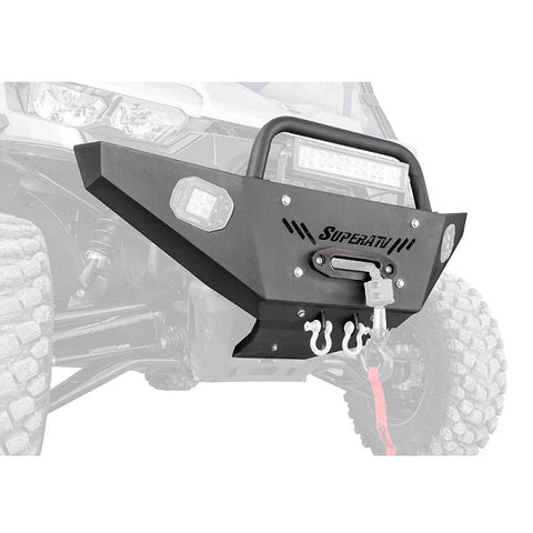 SuperATV Can-Am Defender Heavy Weight Front Bumper - Winch Ready