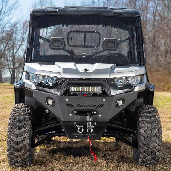 SuperATV Can-Am Defender Heavy Weight Winch Ready Front Bumper