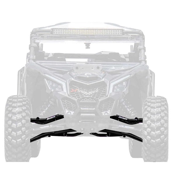 SuperATV Can-Am Maverick X3 Front 64 Inch A-Arms - Black