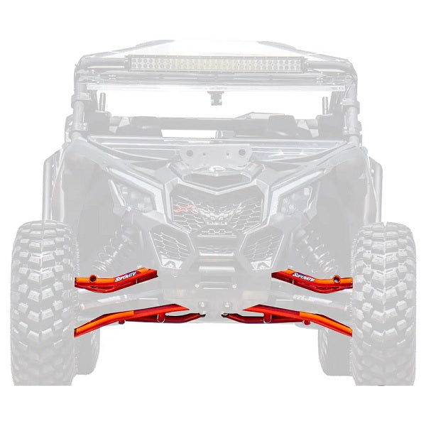 SuperATV Can-Am Maverick X3 Front 64 Inch A-Arms - Red