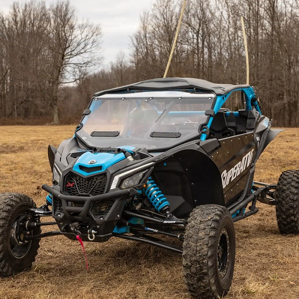 SuperATV Can-Am Maverick X3 with Intrusion Bar Full Windshield Vented