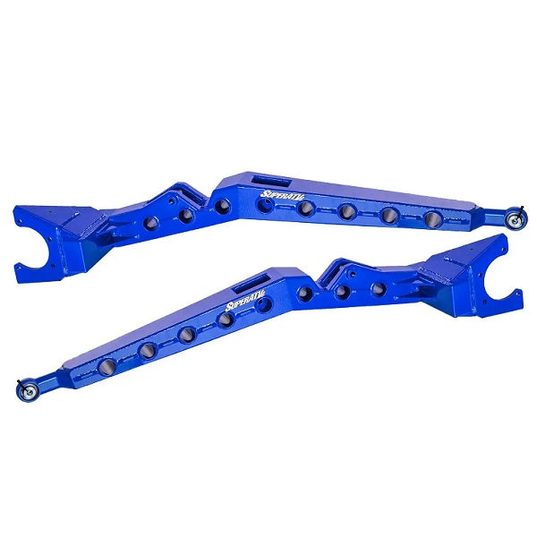 SuperATV Polaris RZR XP Turbo High Clearance Rear Trailing Arms Blue