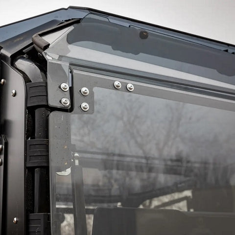 SuperATV Honda Pioneer 1000-5 Flip Up Rear Windshield Close Up