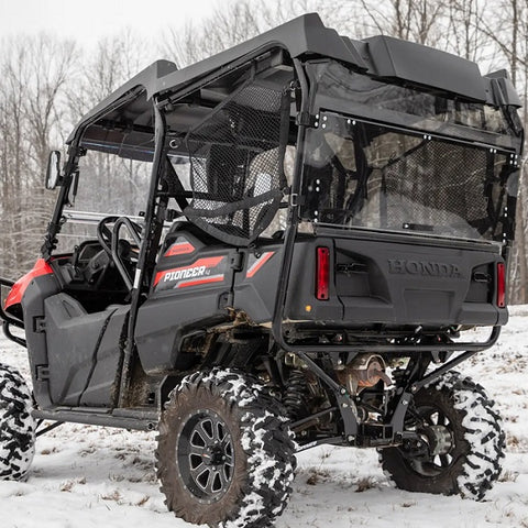SuperATV Honda Pioneer 700-4 Flip Up Rear Windshield On