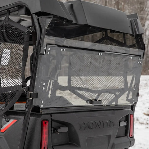 SuperATV Honda Pioneer 700-4 Flip Up Rear Windshield Closed