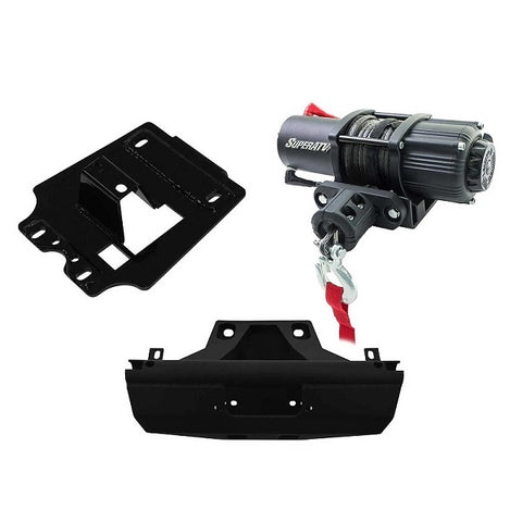 SuperATV Can Am Maverick X3 Winch Mount Frame Stiffener Winch Package