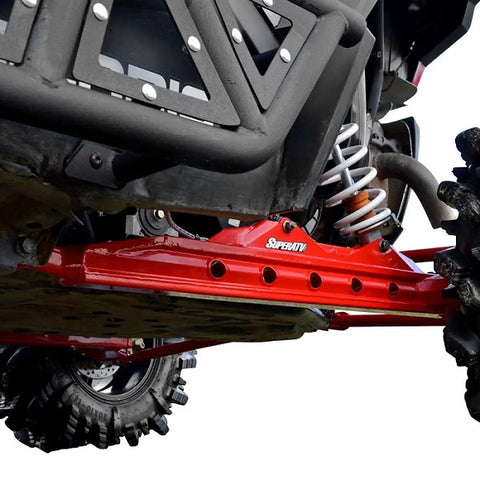 SuperATV Polaris RZR XP Turbo Rear Offset Trailing Arms Red