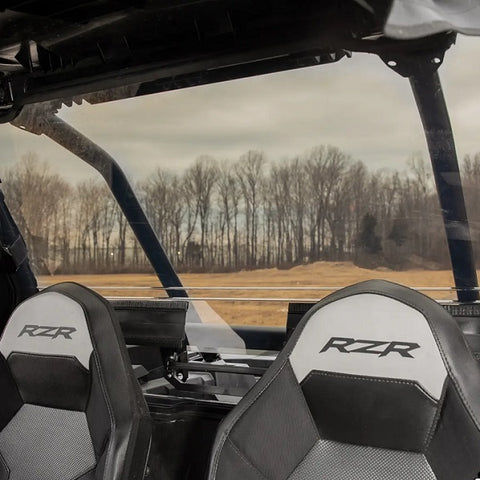 SuperATV Polaris RZR XP Turbo Vented Rear Windshields Inside