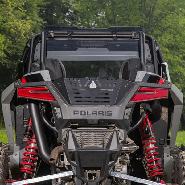 SuperATV Polaris RZR TURBO R Windshield - Rear Vented - 2 Seat RF Audio