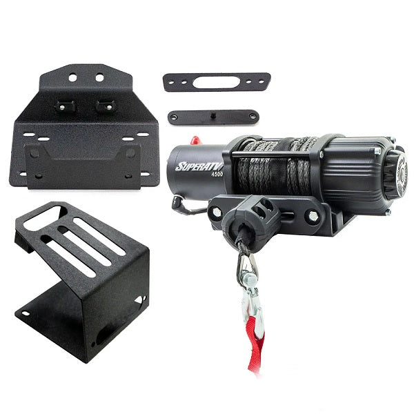 SuperATV Polaris RZR Turbo S Winch and Mount with Bumpers