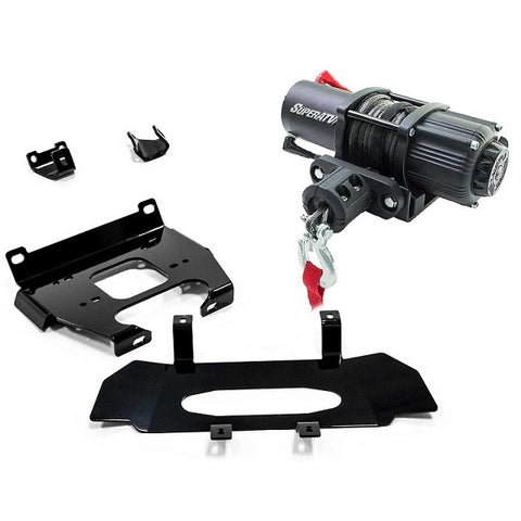 SuperATV Polaris RZR XP Turbo Winch and Winch Mount 2017-18