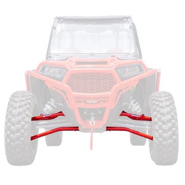 SuperATV Polaris RZR XP 1000 High Clearance Front A Arm Sets NA Red