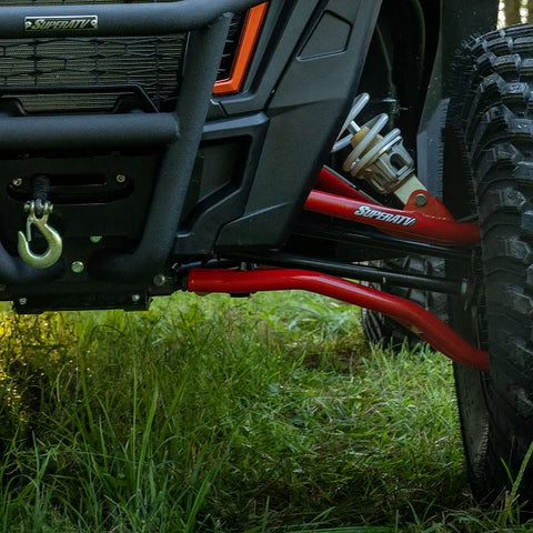 SuperATV Polaris RZR XP Turbo Front A-Arms - Red