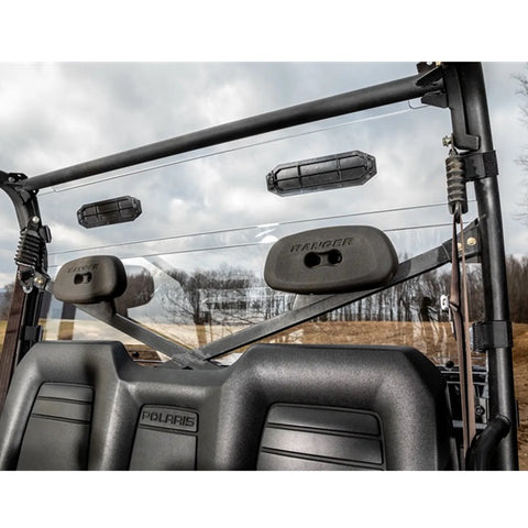 SuperATV Polaris Ranger XP 800 Crew Rear Windshield - Vented