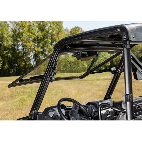 SuperATV Polaris Ranger XP 1000 MaxDrive Power Flip Glass Windshield Inside