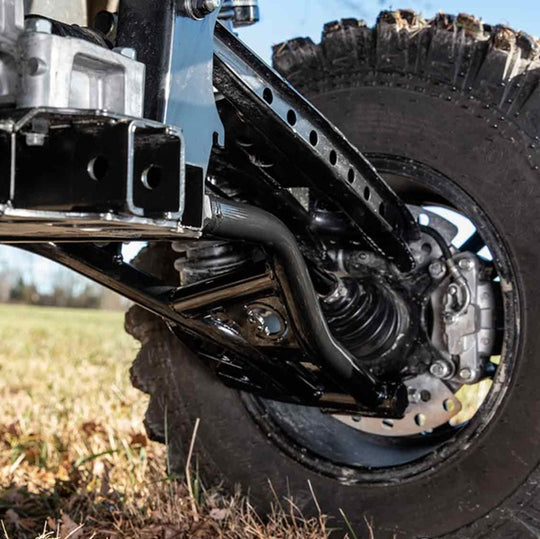 
                  
                    Yamaha Wolverine RMAX 4 1000 High-Clearance Rear A-Arms Close Up
                  
                