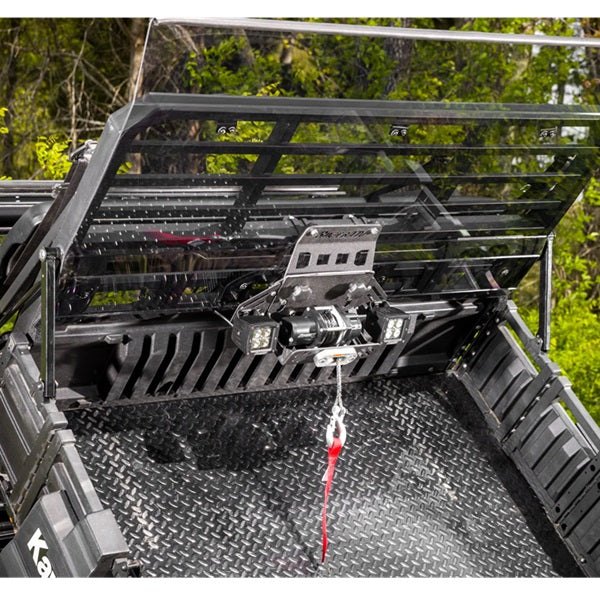 SuperATV Kawasaki Mule Pro Bed Winch with Lights