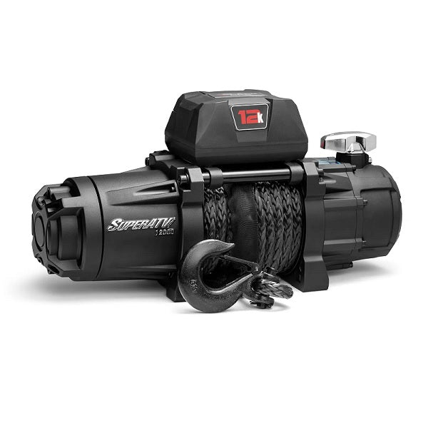 SuperATV Black Ops 12000 Synthetic Rope Winch Wireless Remote