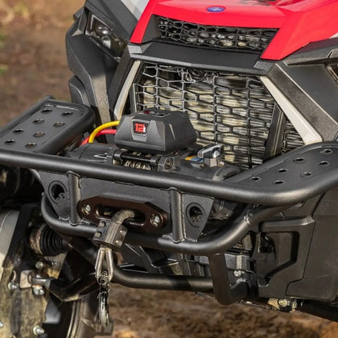 SuperATV Black Ops 12000 Shown in a Bumper Mounted