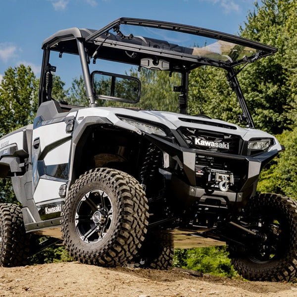 SuperATV Kawasaki Ridge Windshield - Flip Up Open