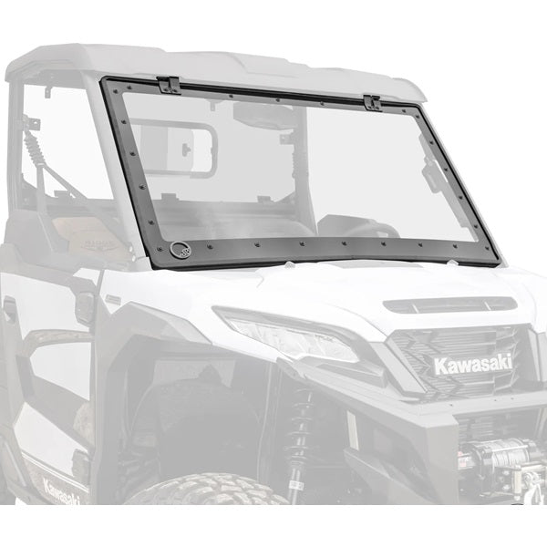 SuperATV Kawasaki Ridge Windshield - MaxDrive Power Flip Up