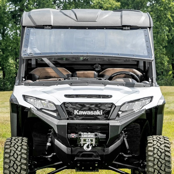 SuperATV MaxDrive Power Flip Up Kawasaki Ridge Windshield