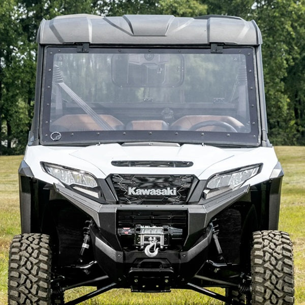 SuperATV MaxDrive Power Flip Up Windshield Kawasaki Ridge