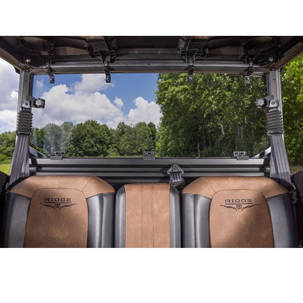 SuperATV Kawasaki Ridge Rear Windshields - Light Tint Inside