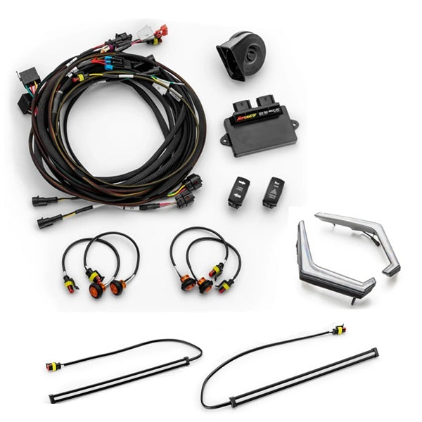 
                  
                    Deluxe Self-Canceling Turn Signal Kit Fang Lights with 12" LED Strips Light Kit
                  
                