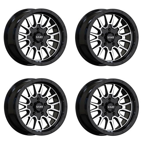 
                  
                    STAT-01 Machined Wheels - Gloss Black & Machined Set of 15x7
                  
                