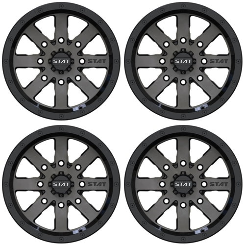 
                  
                    STAT OFFROAD STAT-02 Wheels - Gloss Dark Tint 14x7 Dual Pattern Set
                  
                