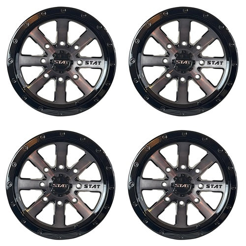 STAT OFFROAD STAT-02 Gloss Dark Tint ATV UTV Wheel Set